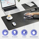 12 x Brand New XXL Desk Pad, KTRIO Double-Sided Table Pad, 80x40 CM Waterproof Writing Pad Children s Office Wipeable Made of PU Leather and Flannel Desk Mat for Laptop Keyboard, Black - RRP €181.44