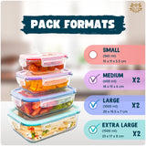 1 x RAW Customer Returns LG Luxury Grace pack of 6 glass food storage containers. Various sizes 1.5L 1L 0.6L . Airtight and steam vent. Suitable for microwave, oven, freezer and dishwasher. BPA free. - RRP €40.28