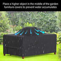 1 x RAW Customer Returns Yomisee garden furniture cover, 242 x 162 x 100 cm, waterproof cover for garden furniture, protective tarpaulin for furniture sets, Oxford fabric covers for garden table seating group - RRP €24.99