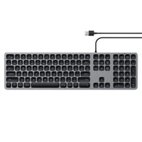 1 x RAW Customer Returns SATECHI Aluminum USB Wired Keyboard with Numeric Keypad - for M2 M1 MacBook Pro Air, M2 M1 iPad Pro Air, M2 Mac Mini, iMac M1 Space Grip, US English QWERTY Layout  - RRP €52.15