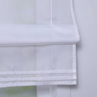 1 x RAW Customer Returns Joyswahl Roman blind voile Roman curtains with loops Sophia loop blind W x H 120x140cm white pack of 1 - RRP €22.18