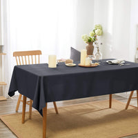 1 x RAW Customer Returns Deconovo tablecloth, water-repellent table linen, tablecloths, 140x240 cm, dark gray, 1 piece - RRP €27.49