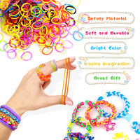 1 x RAW Customer Returns 2500 Loom Bands Set, 40 Grids Colorful Rubber Bands Kit for Bracelets, DIY Elastic Loom Bands Children Bracelet Crafts with Beads Hooks Charms Storage Box for Beginners Boy Girl Gift - RRP €8.92