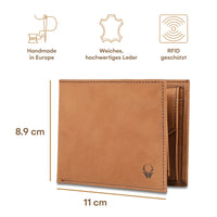 1 x RAW Customer Returns DONBOLSO 2-in-1 wallet Zurich Pro I Space for 7-14 cards I Men s leather wallet and slim wallet I Real leather wallet with RFID protection I Men s card holder I Billfold I Vintage Brown - RRP €46.99