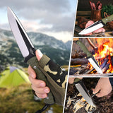 1 x RAW Customer Returns KOMWERO hunting knife fixed blade with Kydex sheath, sharp survival knife outdoor with D2 steel, G10 handle - full tang camping knife for hunter hiking bushcraft fishing - RRP €46.38