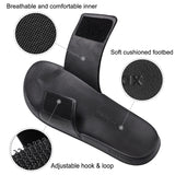 1 x RAW Customer Returns Knixmax Men s Beach and Pool Shoes Shower Slippers Bathroom Slippers Indoor and Outdoor Slippers Sandal Hook and Loop Black 44 45EU - RRP €18.4