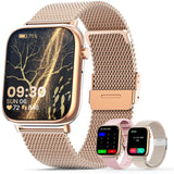 1 x RAW Customer Returns elfofle Smartwatch Women Men with Phone Function, 1.83 HD Touchscreen, IP67 Waterproof SpO2 Fitness Tracker Menstrual Cycle Heart Rate Sleep Monitor for iOS Android Rose Gold - RRP €42.99