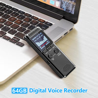 1 x RAW Customer Returns Vivaniir 64GB Digital Voice Recorder, 80 Hours Long Battery Life 1100mAh, Rugged Voice Recorder with Voice Activation and Metal Housing, USB-C Audio Recorder for Conference Meeting - RRP €40.99