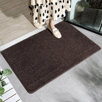 1 x Brand New MIULEE Doormat for Indoor and Outdoor Use Dirt Trapper Mat Non-Slip for Entrance Area Doormat Indoor Washable Doormat Front Door Thin Door Mat Indoor for Entrance, Hallway, Garden, Indoor Dark Brown 80x120cm - RRP €37.4