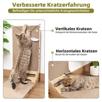 1 x Brand New Mora Pets Scratching Board Cat Scratching Cardboard Enlarge 59 cm High, L-shaped Scratching Boards High Quality Cat Scratching Boards with Ball Toys and Catnip Corrugated Cardboard Scratching Furniture Cat Scratching - RRP €31.99