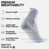 1 x RAW Customer Returns DANISH ENDURANCE Quarter Sports Socks EU 39-42, Plain White - 3 Pairs  - RRP €21.97