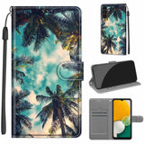 1 x RAW Customer Returns Tveinan Cover for Samsung Galaxy A54 5G Protective Case PU Cover, Kickstand Function Case Folio Shockproof Phone Case Exquisite Pattern Cover for Galaxy A54 5G, Coconut Tree - RRP €20.4