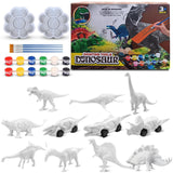 1 x RAW Customer Returns Dinosaur painting kit to paint for children with 11 Figures to paint for children 6 years Gift for children 6 7 8 9 years Paint Dinosaurs toys 6 years Dinosaur game 6 years Crafts for children 5 6 7 8 years - RRP €21.2