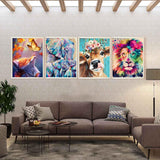 4 x Brand New 9 pieces diamond painting adults set of 9, 30 x 40 cm  - RRP €60.48