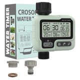 1 x RAW Customer Returns CROSOFMI Garden Irrigation Controller Automatic Watering Timer Irrigation Programmer IPX5 Waterproof Rain Delay Manual Watering Mode Child Lock Function - RRP €29.47