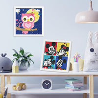 3 x Brand New TOSTOG Diamond Painting Children with Wooden Frame, Cartoon Anime Mouse Full Gem Art Painting Kit Adult Children Boy Girl, 5D DIY Diamond Painting Pictures for Home Wall Decor 18 x 18 cm - RRP €8.97