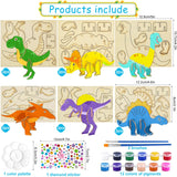 1 x RAW Customer Returns Shinybox Dinosaur Wooden Craft Set, 12 Piece Dinosaur Craft Set Kit, DIY Wooden Craft Set Dinosaur for Children, Wooden Crafts for Children for Painting and Crafts for DIY Children Painting Decoration - RRP €13.1