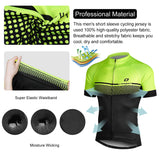 1 x RAW Customer Returns LAMEDA Short Sleeve Cycling Jersey Men Women T-Shirt Jersey Functional Shirt Elastic Breathable Quick-Drying Fabric Cycling Jersey for Cycling Outdoor Sports Black Green L  - RRP €29.99