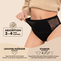 1 x RAW Customer Returns ZENAPHYR Period Underwear Panties with High Organic Cotton - Absorbent Menstrual Underwear - Hygienic, Washable Period Underwear XXL  - RRP €29.99