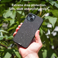 1 x RAW Customer Returns Mous Case for iPhone 15 Plus MagSafe Compatible Case - Limitless 5.0 - Speckled Black Fabric - Mobile Phone Case iPhone 15 Plus Case - Protective Cover - RRP €63.6