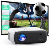 1 x RAW Customer Returns YOTON Projector 4K, Full HD Native 1080P Video Projector, Y6 Bluetooth Projector 18000 Lumens, Portable Projector Home Cinema, Outdoor Projector with Tripod, Compatible with iOS Android PC PS5 HDMI USB Fire Stick - RRP €119.99