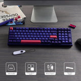 1 x RAW Customer Returns Akko 5087B Plus RGB Gaming Keyboard, 3 Modes BT5.0 2.4Ghz Type C TKL Keyboard, ISO Nordic Layout, with Swappable Linear Mechanical Switch, Cherry PBT Keycap, Programmable 9009, Wine Red  - RRP €67.55