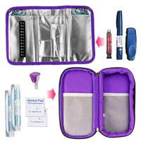 1 x RAW Customer Returns Insulin Cooler Travel Case - Diabetic Medication Insulated Organizer Portable Cooler Bag for Insulin Pen and Supplies with 2 Coolers Ice Pack by YOUSHARES - RRP €18.25