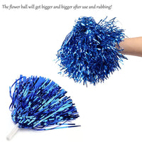 1 x RAW Customer Returns Niuhong 6 PCS Cheer Leader Poms Pom Bright Metallic Cheers Ball Squad Cheer Sport Colors Pompons Poms Hand Flower Bands Spirit Cheering Pom Colors Accessories Cheerleading Sports Games Team Red  - RRP €13.16