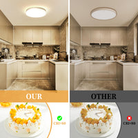 1 x RAW Customer Returns EASY EAGLE LED ceiling light flat, round ceiling lamp 3000k warm white 36W 3600LM, modern bathroom lamp bathroom lamp ceiling kitchen lamp for bathroom hallway bedroom balcony living room kitchen basement lamp 23cm - RRP €16.99