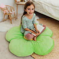 1 x Brand New Butterfly Craze Green Flower Floor Cushion Seat Cushion - Cute Decor for Girls, Teens, Teens and Toddlers - Flower Cushion - 35 Inch Large Diameter - RRP €49.33