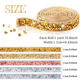 1 x RAW Customer Returns Rolls Crystal Rhinestone Ribbons Sparkling Rhinestone Ribbons Resin Diamond Ribbons Self-Adhesive Glitter Ribbons Bling Decorative Ribbons for Crafts for Mirror Car Decoration Multi-Colored, Simple Style  - RRP €16.18