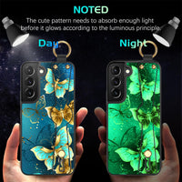 1 x RAW Customer Returns DOMAVER Case for Samsung S24 Ultra 6.8 inch 6.8 inch with Barcelet Luminous Butterflies Silicone Samsung S24 Ultra TPU Glow in the Dark Case Blue - RRP €21.6