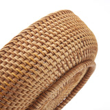 1 x RAW Customer Returns Natural Rattan Fruit Bowls Round Woven Storage Basket Stackable Key Holder for Kitchen Cabinets Shelf 3 Pack - RRP €36.99