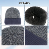 33 x Brand New FYY Knitted Hat, Winter Hat, Unisex Hat, Warm Beanie, Winter Hat, Soft Cuffed Plain Hat for Men and Women, Soft Warm Hat 54-60 cm Blue - RRP €910.8