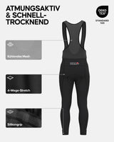 1 x RAW Customer Returns DANISH ENDURANCE Men s Cycling Bib Pants M Black Black 1-Pack - RRP €45.95