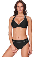 1 x RAW Customer Returns Merry Style Women s Bikini Set 74RN24 Black White, Cup 80 D Bottom 40  - RRP €60.49