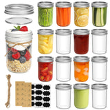 1 x RAW Customer Returns ComSaf 250ml preserving jars with lids 16 pieces Mason jar, food storage jars for homemade food, jam, honey, yoghurt, cucumbers and beans with labels jam jars - RRP €37.99