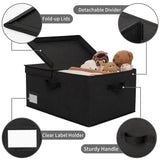 1 x RAW Customer Returns GRANNY SAYS storage box with lid fabric, 1 piece fabric storage basket with lid extra large, foldable storage box fabric, black storage basket with lid for clothes toys - RRP €20.14