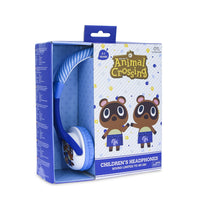 1 x RAW Customer Returns OTL Technologies Animal Crossing Timmy and Tommy Kids Wired Headphones, Blue - RRP €21.6