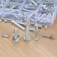 1 x RAW Customer Returns Vwoqiy 1080 pieces M3 M4 M5 M6 screw set with hex nuts and washers, pan head screws, threaded screws set, Phillips screws, machine screws assortment kit C  - RRP €13.98