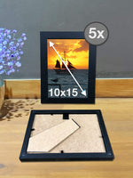 1 x RAW Customer Returns Smartinero picture frames 10x15 cm black, set of 5, complete with accessories for hanging or standing, sturdy MDF wood, shatterproof acrylic glass - RRP €17.9