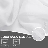 1 x RAW Customer Returns Deconovo curtains with eyelets, eyelet curtain, linen look, transparent curtain, voile, decorative curtains, 145 x 140 cm height x width , white, set of 2 - RRP €15.66