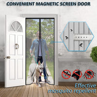 1 x RAW Customer Returns SHA2WEN Fly Screen Balcony Door 90x215, High Quality Fly Screen Door Black Magnet, Available in All Sizes, No Drilling Required, Enjoy the Summer - RRP €20.99