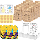 1 x RAW Customer Returns Dianelhall 12 Set Wedding Activity Set for Children Including Wedding Coloring Books Wax Crayons Gift Bags and Heart Stickers, Wedding Guest Gift Coloring Book Party Favors for Girls Boys - RRP €24.19