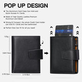 1 x RAW Customer Returns SENDEFN card holder with coin pocket Men s wallet RFID protection Genuine leather wallet Mini wallet men slim wallet Pop-up card holder Aluminum clip - RRP €32.33