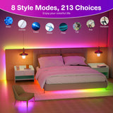 1 x RAW Customer Returns Tasmor RGB IC LED Strip 5m, USB LED Band 5m Controllable via App, LED TV Backlight Sync with Music, USB LED Strip 5m LED Lighting for Party Bedroom Gaming Decoration - RRP €18.14