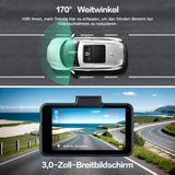 1 x RAW Customer Returns Range Tour Car Dashcam with 64G SD Card, 1080P FHD IPS Dash Cam Camera 3 Digital DVR Video Recorder Front Driving with 170 Wide Angle Night Vision Loop Recording - RRP €30.24