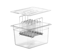 1 x RAW Customer Returns LIPAVI C10 Sous Vide Container - 11.3 liters, 32.3 x 26.2 x H 20.3 cm. Strong, clear polycarbonate. Matching lids for Anova, Wancle and other brands. Sold separately. Fits L10 - RRP €27.77