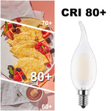 1 x RAW Customer Returns ProCrus E14 LED candle lamp 4W LED candle shape for chandeliers, C35 filament candle LED light bulb, 2700K warm white candle bulbs, E14 4W LED bulb replaces 40 watts, 400LM, dimmable, energy class F, pack of 6 - RRP €17.98