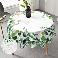 1 x RAW Customer Returns iEvery Stain-Resistant Round Tablecloth 150cm - Round Tablecloth Flowers - Table Cover for Outdoor Kitchen Garden Floral - Durable and Washable in Polyester, Tablecloth 4-6 Seater - RRP €18.68